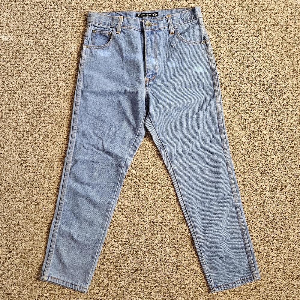 Womens High Rise Light Wash Blue Mom Jeans, Size 30 NWOT